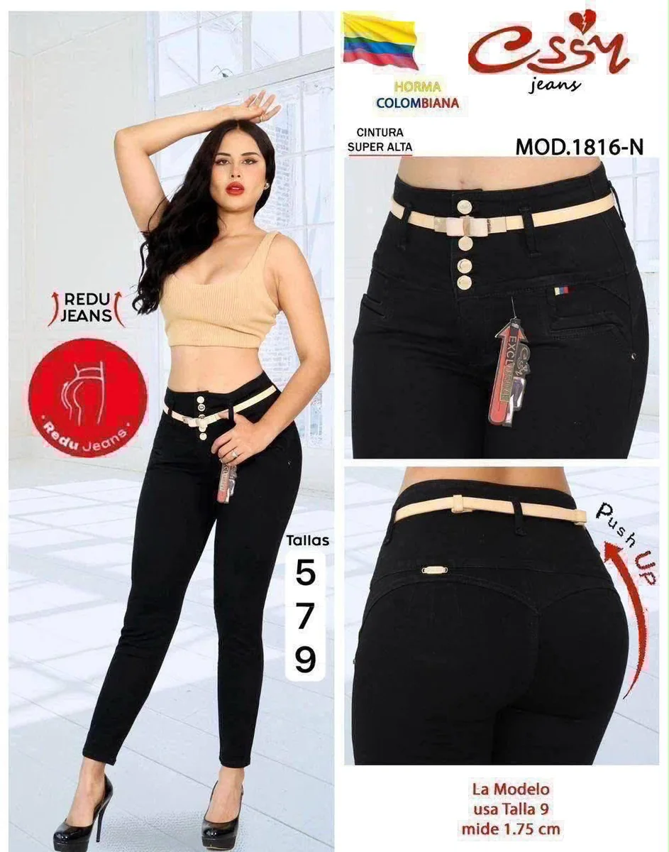 Pantalón negro para mujer con cierre lateral