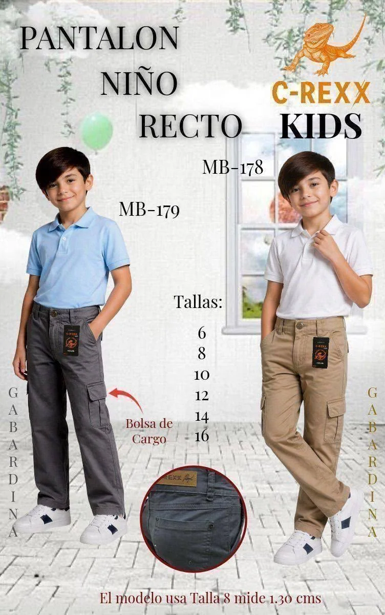Pantalones rectos para niños
